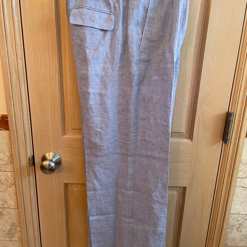 J. Crew Women's Light Blue Wide Leg Pants Sz 8P - Picture 7 of 16